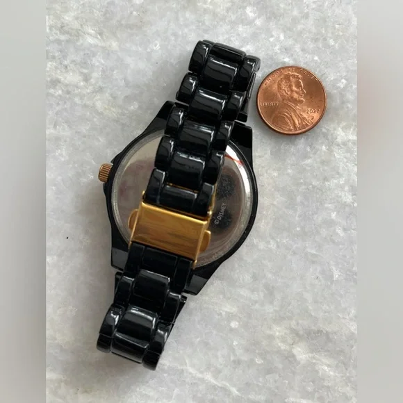 Disney Alice in Wonderland Cheshire Cat Wristwatch Vintage Rare Pink Rhinestones - Picture 4 of 5